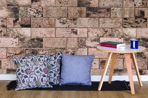 Cork Wall Covering - Natural Brick, Room Scene