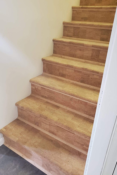 Corkoleum Pear - Cork Roll - Stairs