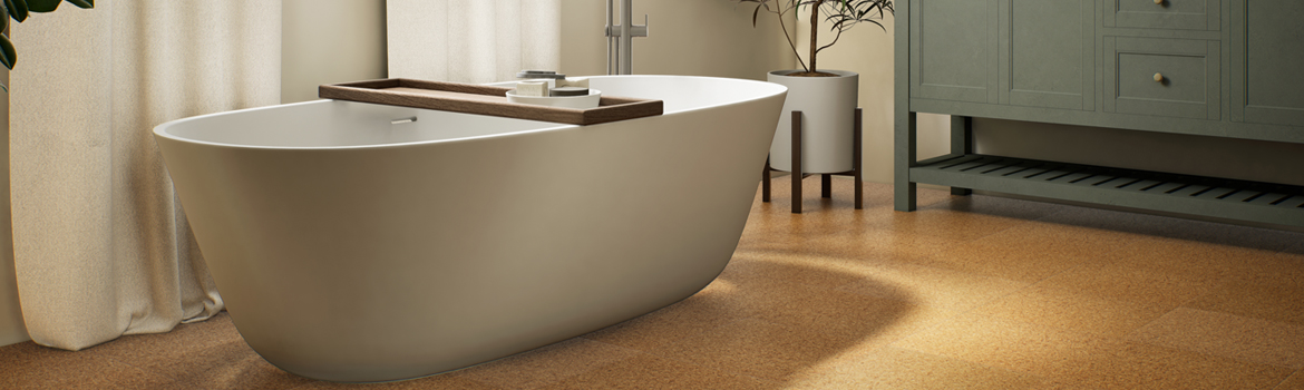 Cork Tile Flooring - Bathroom